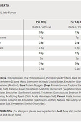 Nutrition information for Science in Sport Protein20 Bar, showing protein, calories, and ingredient details.